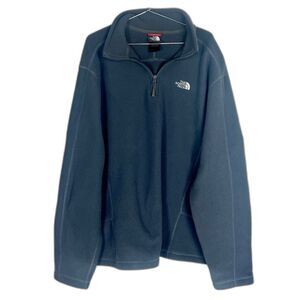North Face Grey Quarter Zip Pullover Sweatshirt